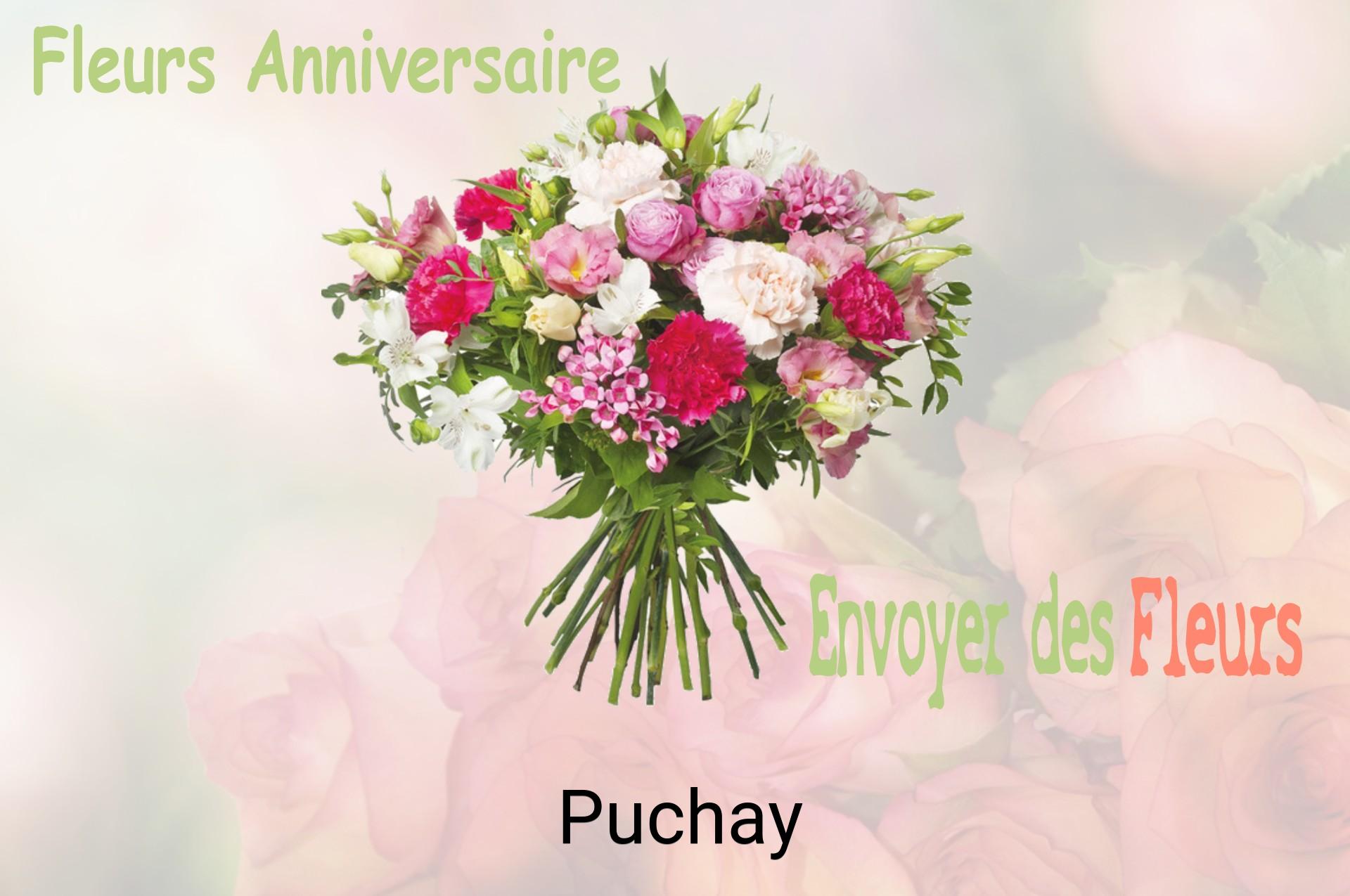 Bouquet de fleurs d’anniversaire livré à Puchay